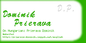 dominik prierava business card